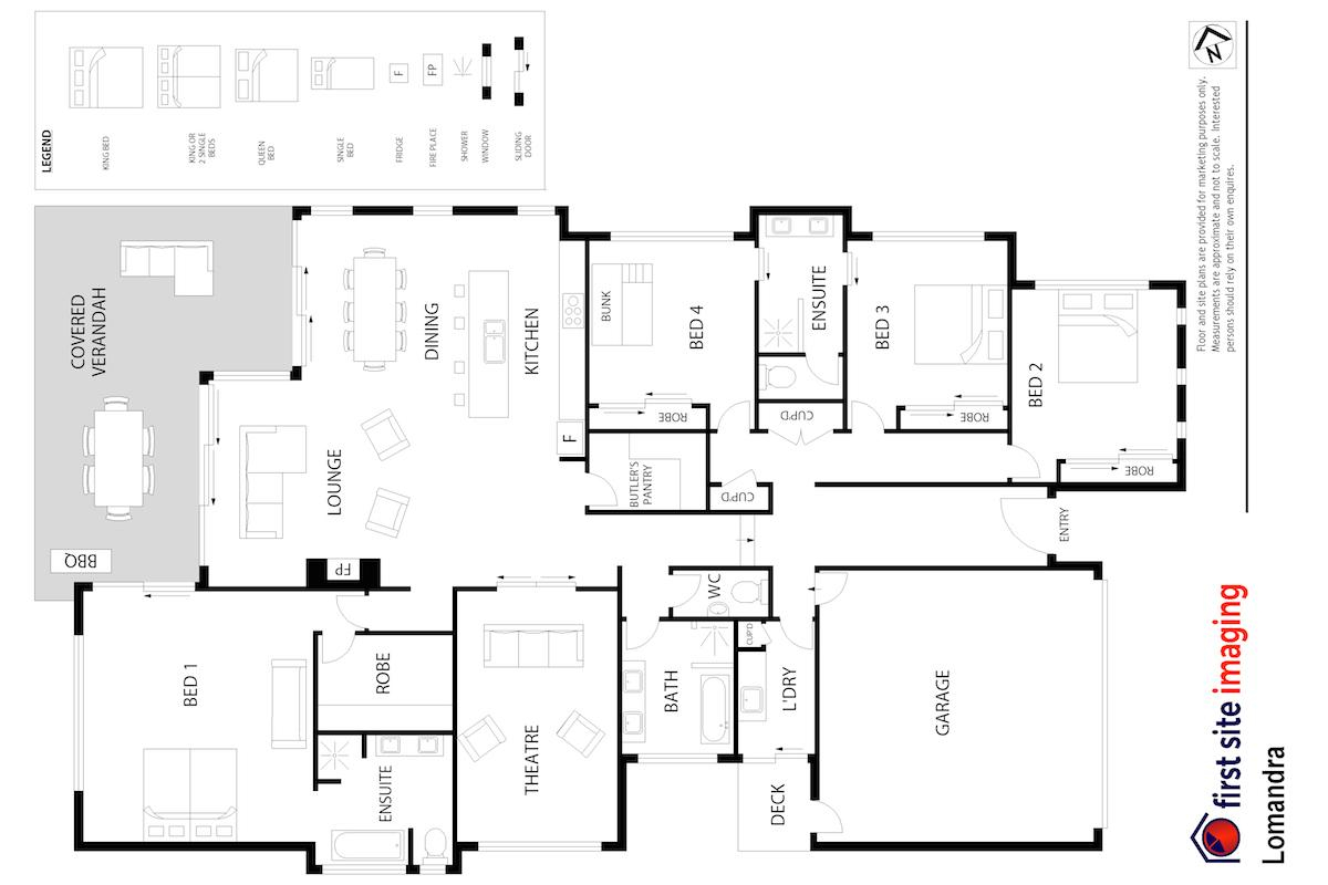 Hunter Valley Accommodation - Lomandra Retreat - Pokolbin - Floor Plan