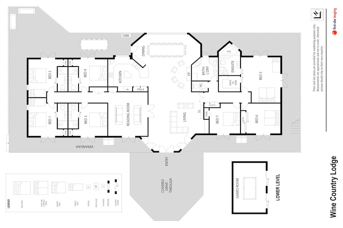 Hunter Valley Accommodation - Wine Country Lodge - Pokolbin - Floor Plan