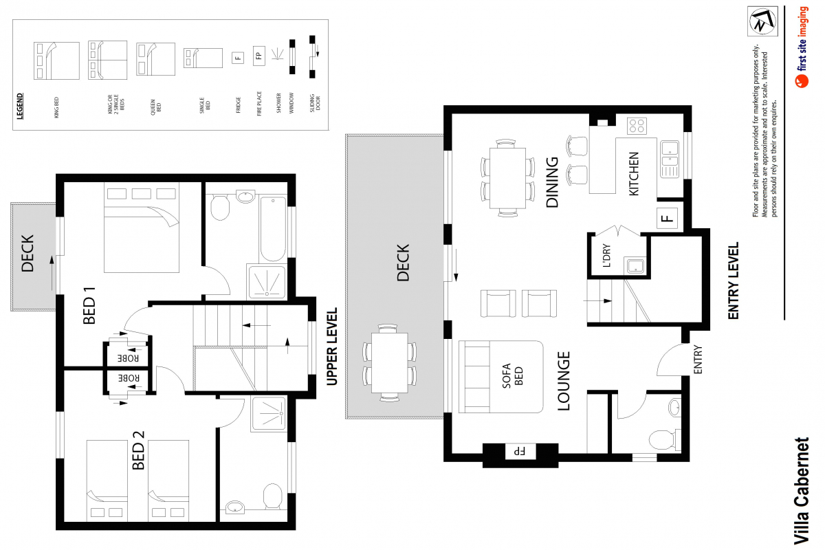 Hunter Valley Accommodation - Villa Cabernet - Pokolbin - Floor Plan