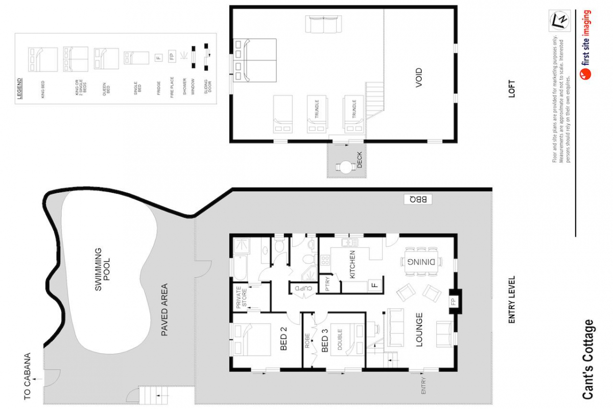 Hunter Valley Accommodation - Cants Cottage - Broke - Floor Plan