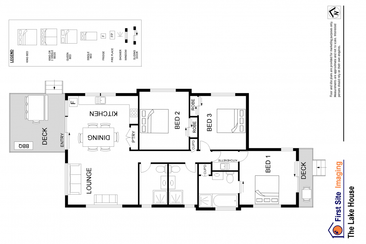 Hunter Valley Accommodation - The Lake House - Bay Lovedale - Floor Plan