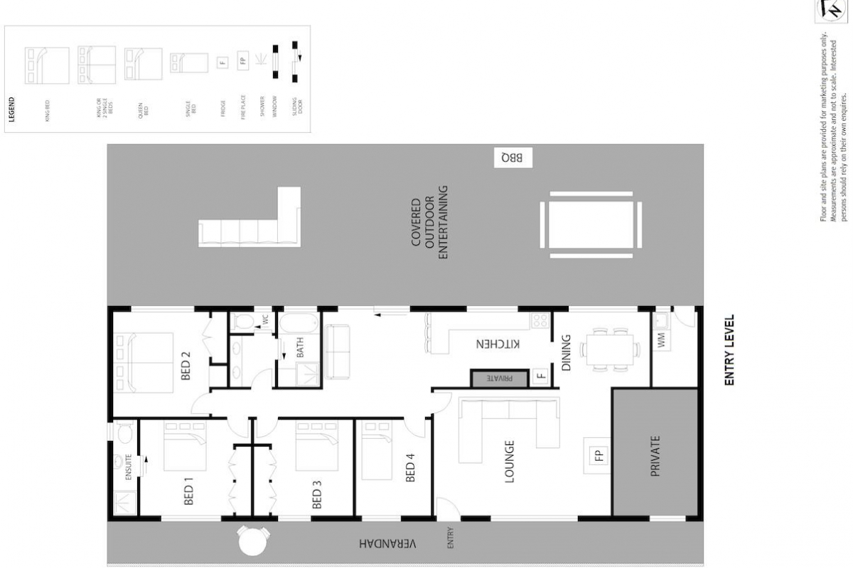 Hunter Valley Accommodation - Hillcrest House - Pokolbin - Floor Plan