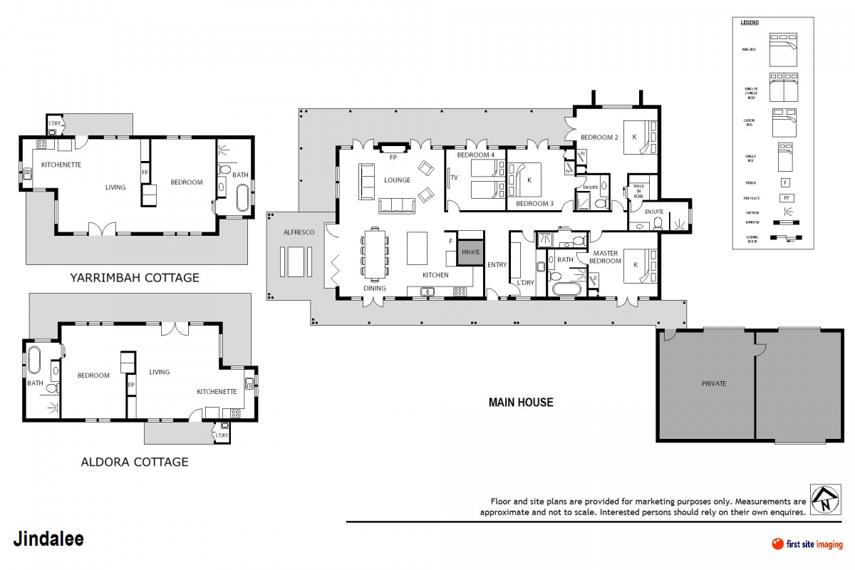 Hunter Valley Accommodation - Jindalee Estate- Pokolbin - Floor Plan