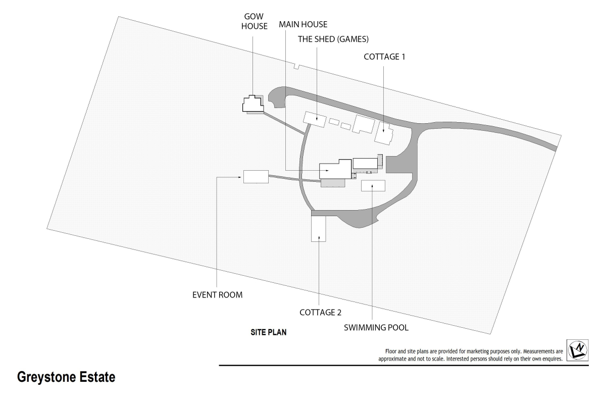 Hunter Valley Accommodation - Greystone Estate (11 Bedrooms) - Pokolbin Hunter Valley - Floor Plan