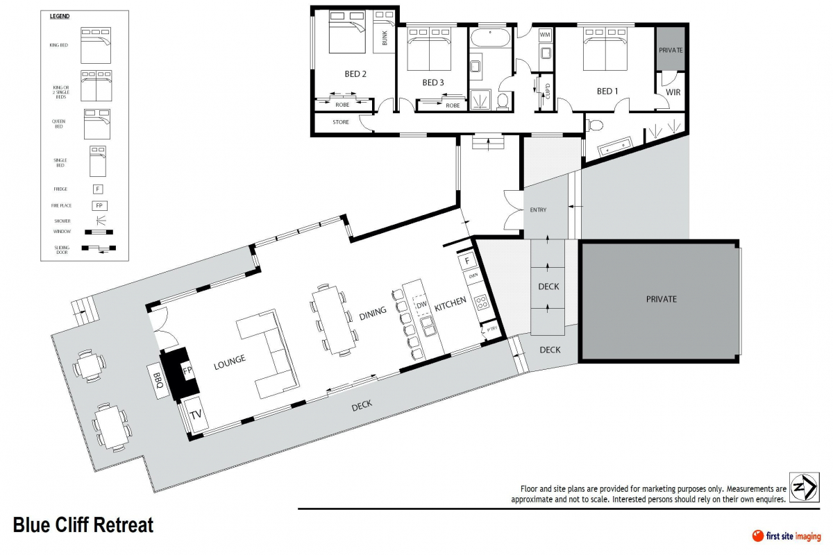 Hunter Valley Accommodation - Blue Cliff Retreat - Pokolbin - Floor Plan