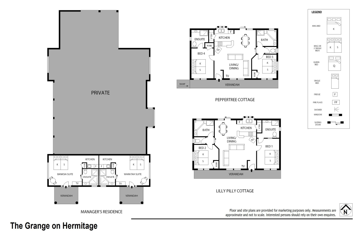 Hunter Valley Accommodation - Lilly Pilly Cottage at The Grange - Rothbury - Floor Plan