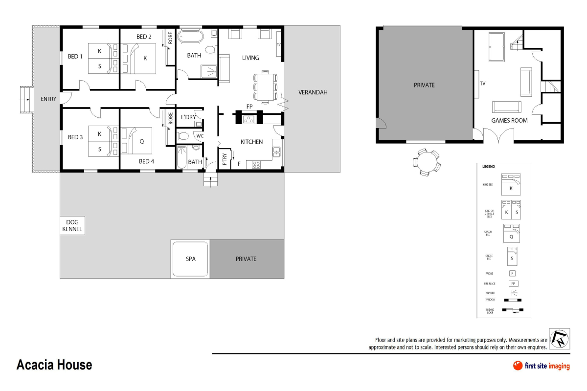 Hunter Valley Accommodation - Acacia House - Branxton, Hunter Valley - Floor Plan