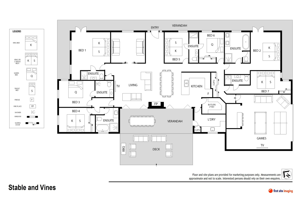 Hunter Valley Accommodation - Stable and Vines - Pokolbin, Hunter Valley - Floor Plan