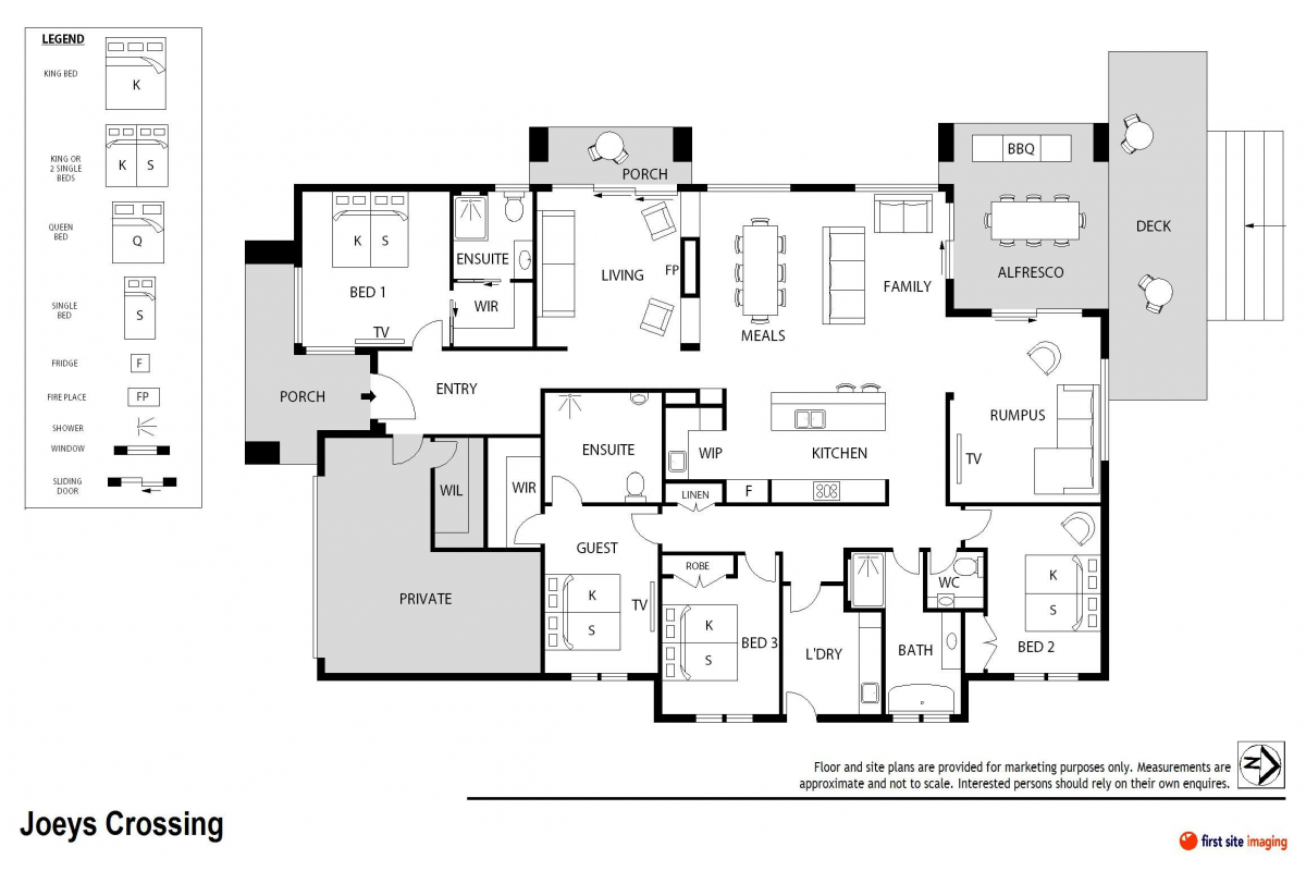 Hunter Valley Accommodation - Joeys Crossing - Pokolbin, Hunter Valley - Floor Plan