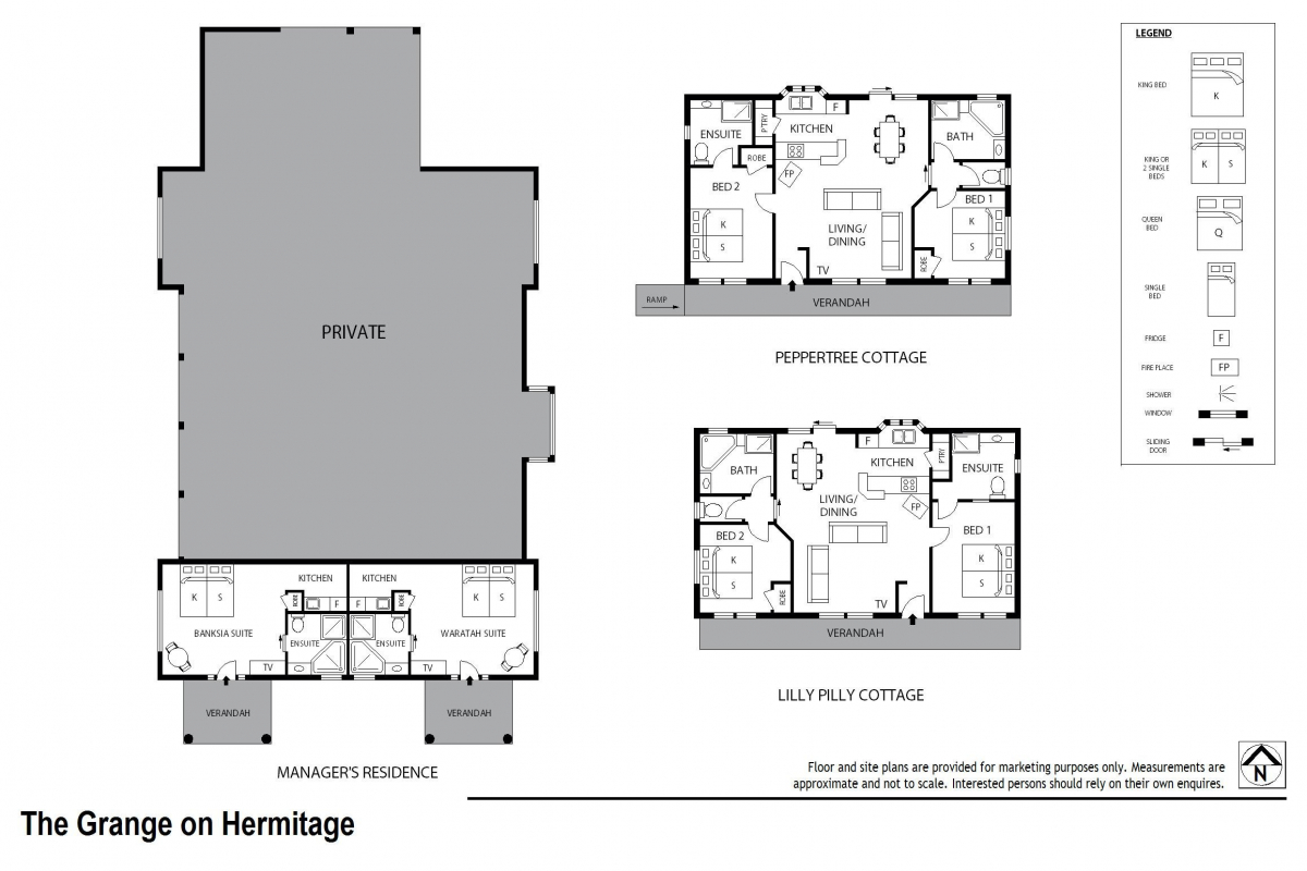 Hunter Valley Accommodation - Peppertree Cottage at The Grange - Pokolbin - Floor Plan