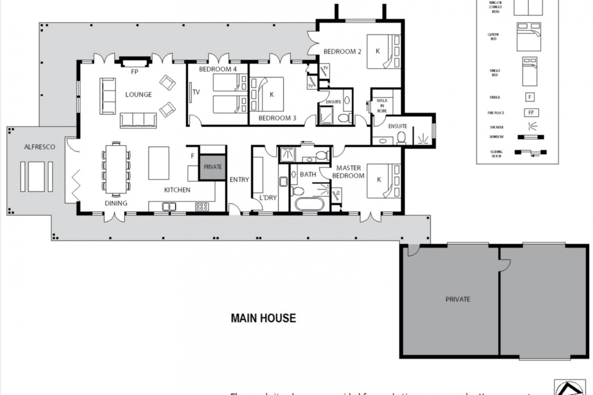 Hunter Valley Accommodation - Jindalee House- Pokolbin - Floor Plan