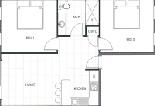 Hunter Valley Accommodation - Ironbark Villa 5 - Pokolbin - Floor Plan